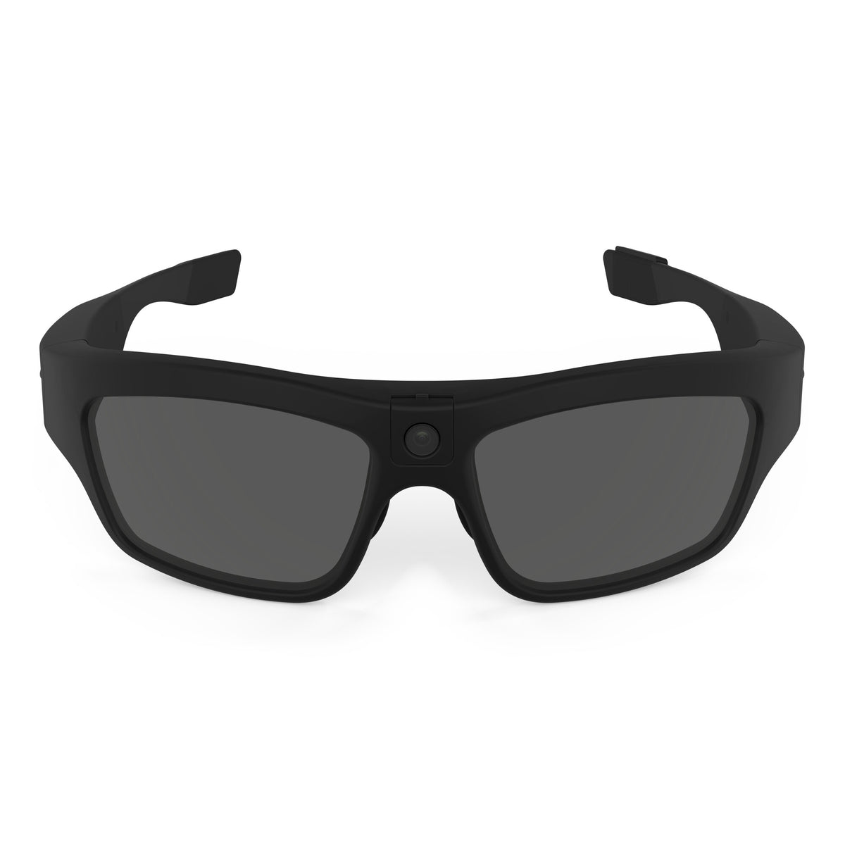 iVUE Denali camera glasses front view showing Sony image sensor lens