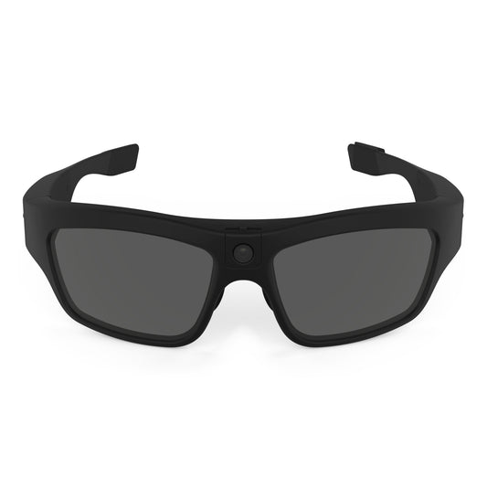iVUE Denali camera glasses front view showing Sony image sensor lens