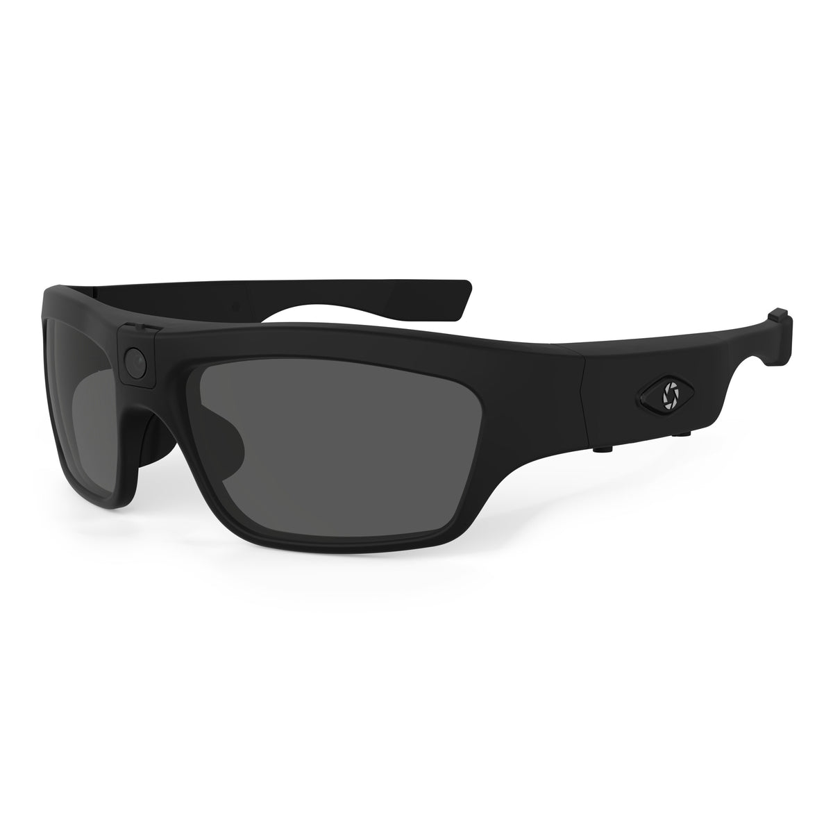iVUE Denali camera glasses 2K WiFi POV recording, front three-quarter view