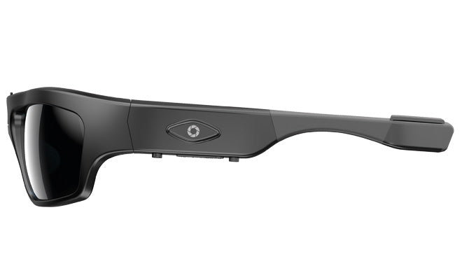 iVUE Denali camera glasses alternate side view, lightweight Grilamid TR90 frame